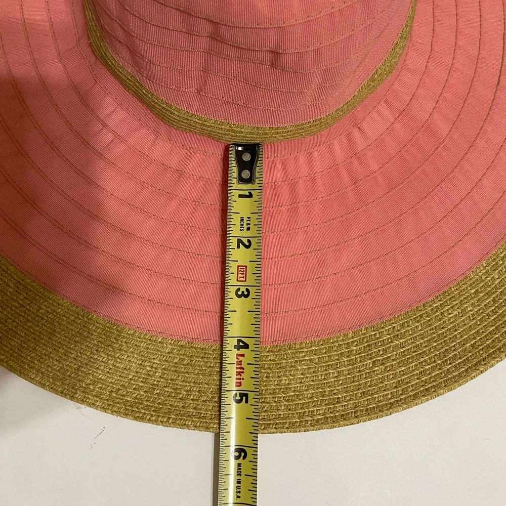 CHIC Salmon Pink Ribbon Oversized Floppy Brim Resortwear Packable Hat